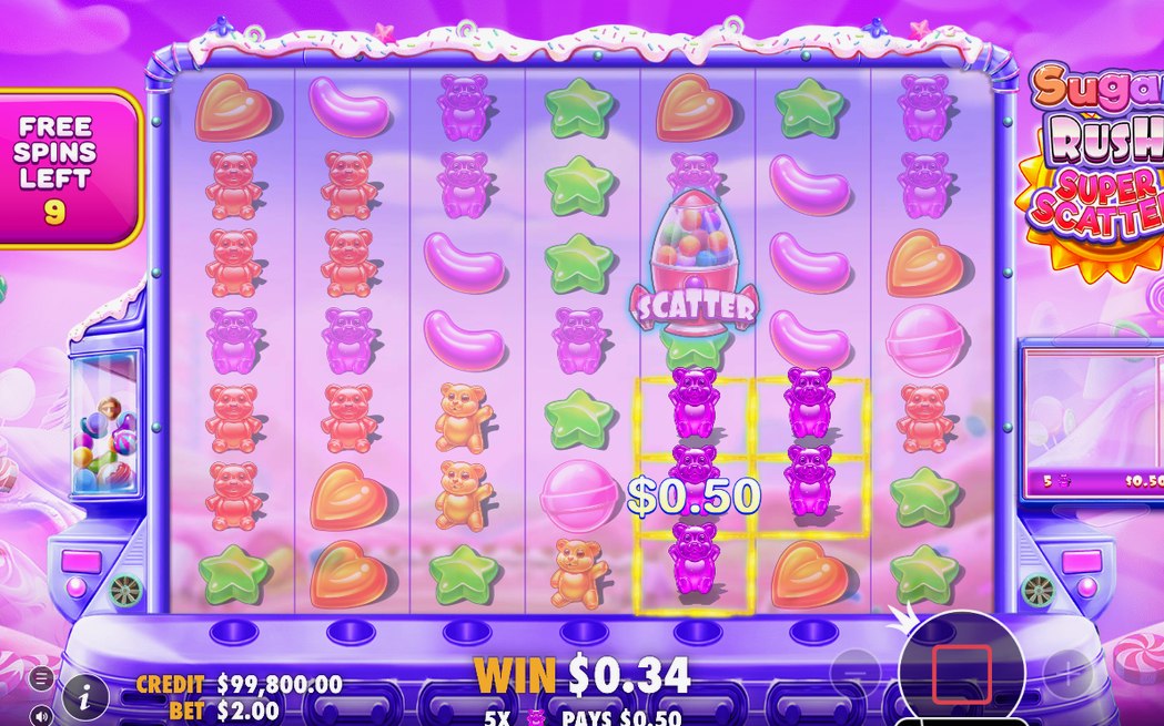 Free Spins med markerade Multiplier Spots kvar på griden