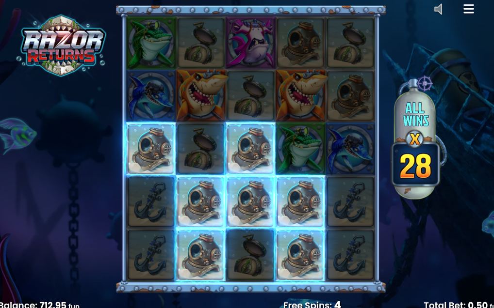 Free spins med Mystery Symbols på hjul 2 och 4